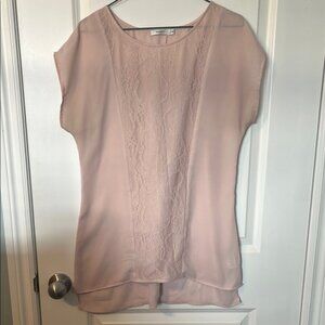 Lace Panel Pink Top